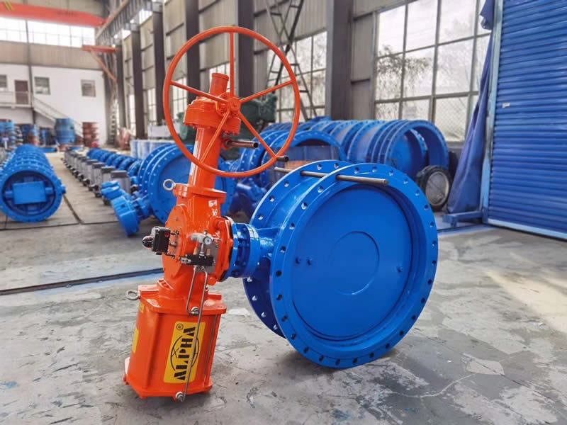 壹号娱乐蝶阀现货化工用气动双法兰蝶阀2D641X-10